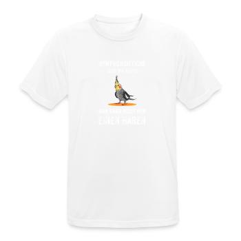 Nymphensittich I Papagei Kakadu Motiv für Vogel - Männer T-Shirt atmungsaktiv - Weiß - Vorne - AI Model Male 185 dark (185cm)