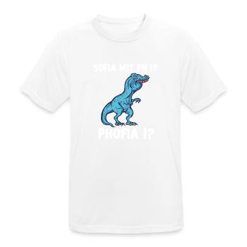 Sofia statt Sophia Shirt lustiges Trex Meme Überbi - Männer T-Shirt atmungsaktiv - Weiß - Vorne - AI Model Male 185 dark (185cm)