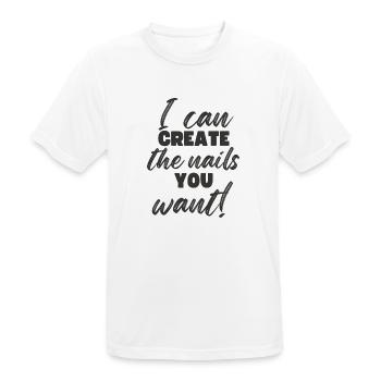 I create the nails you want manicure - Men's Breathable T-Shirt - white - Front - AI Model Male 185 dark (185cm)