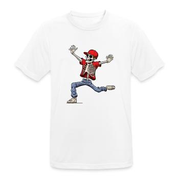 Tanzendes Skelett Hip-Hop - Männer T-Shirt atmungsaktiv - Weiß - Vorne - AI Model Male 185 dark (185cm)