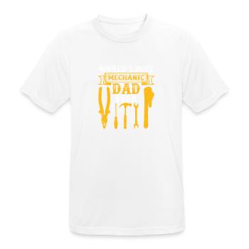 Weltbester Mechaniker-Vater aller Zeiten Stolzer - Männer T-Shirt atmungsaktiv - Weiß - Vorne - AI Model Male 185 dark (185cm)