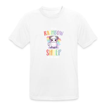 Rainbow Sheep LGBT Lesbisch Schwule Community Stolz - Männer T-Shirt atmungsaktiv - Weiß - Vorne - AI Model Male 185 dark (185cm)