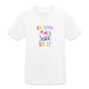 Rainbow Sheep LGBTQ Transgender Pride Community - T-shirt respirant Homme - blanc - Devant - AI Model Male 185 dark (185cm)