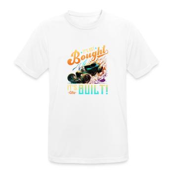 Hot Rod, ce n’est pas acheté son rat construit et muscle car - T-shirt respirant Homme - blanc - Devant - AI Model Male 185 dark (185cm)