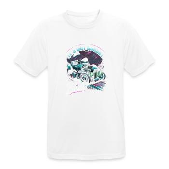 Hot Rod, ce n’est pas acheté son rat construit et muscle car - T-shirt respirant Homme - blanc - Devant - AI Model Male 185 dark (185cm)
