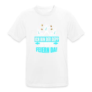 Junggesellenabschied Poltern Polterabend JGA - Männer T-Shirt atmungsaktiv - Weiß - Vorne - AI Model Male 185 dark (185cm)