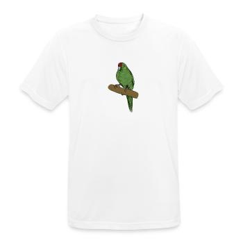 Perruche de chèvre I Motif de perruche pour porte-oiseau - T-shirt respirant Homme - blanc - Devant - AI Model Male 185 dark (185cm)