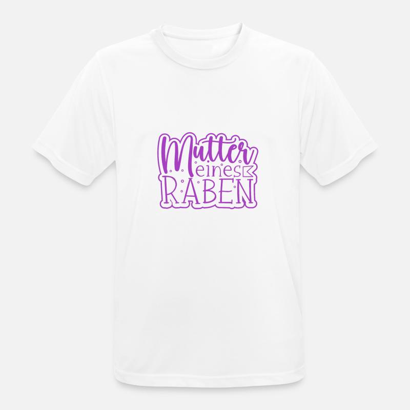 Mutter eines Raben - Rabenmutter - Männer T-Shirt atmungsaktiv - Weiß