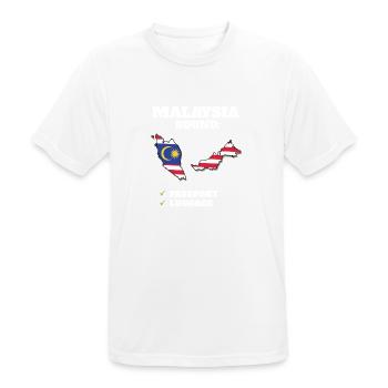 Voyage à destination de la Malaisie Drapeau malaisien - T-shirt respirant Homme - blanc - Devant - AI Model Male 185 dark (185cm)