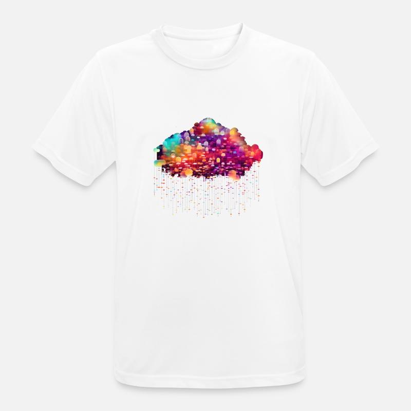 Cloud Computing Cyberpunk Entwickler IT Computer - Männer T-Shirt atmungsaktiv - Weiß