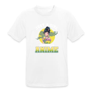 Just a girl who loves Anime - Men's Breathable T-Shirt - white - Front - AI Model Male 185 dark (185cm)