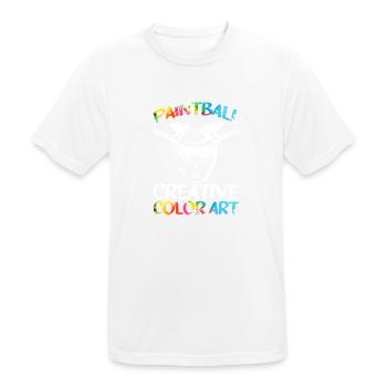 Paintball Creative Paint Color Art Airsoft Paint - T-shirt respirant Homme - blanc - Devant - AI Model Male 185 dark (185cm)