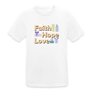 Religious Family Christmas Matching Costume Faith - Men's Breathable T-Shirt - white - Front - AI Model Male 185 dark (185cm)