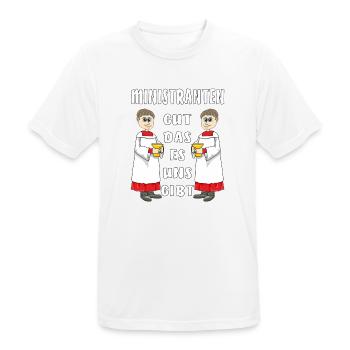 MINISTRANTEN GUT DAS ES UNS GIBT - Männer T-Shirt atmungsaktiv - Weiß - Vorne - AI Model Male 185 dark (185cm)
