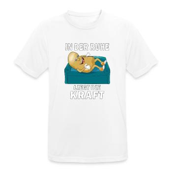 KARTOFFEL IN DER RUHE LIEGT DIE KRAFT - Männer T-Shirt atmungsaktiv - Weiß - Vorne - AI Model Male 185 dark (185cm)