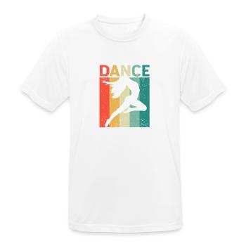 Tanz Retro Vintage Tanzen Silhouette 70er 80er - Männer T-Shirt atmungsaktiv - Weiß - Vorne - AI Model Male 185 dark (185cm)