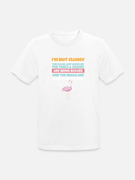 I'm Not Clumsy The Floor Hates Me Foolish Flamingo - Männer T-Shirt atmungsaktiv - Weiß