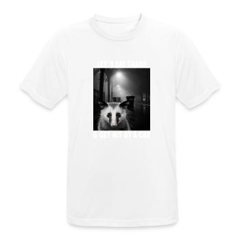 Lets eat Trash and get hit by a Car Opossum Possum - Männer T-Shirt atmungsaktiv - Weiß - Vorne - AI Model Male 185 dark (185cm)