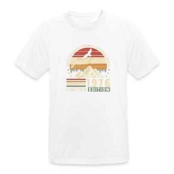 Millésime 1976 - Légende née - T-shirt respirant Homme - blanc - Devant - AI Model Male 185 dark (185cm)