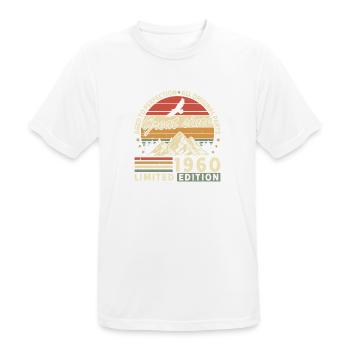 Vintage 1960 - Legendary Birthday Gift - Männer T-Shirt atmungsaktiv - Weiß - Vorne - AI Model Male 185 dark (185cm)