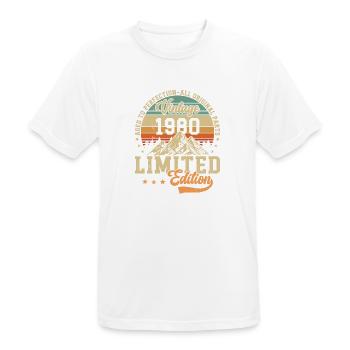 Vintage 1980 Legends - Männer T-Shirt atmungsaktiv - Weiß - Vorne - AI Model Male 185 dark (185cm)