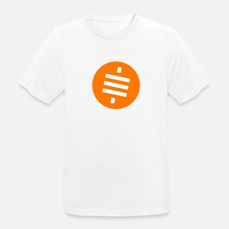 Bitcoin Satoshi BTC Stack Sats Hodl Crypto Logo - Männer T-Shirt atmungsaktiv - Weiß