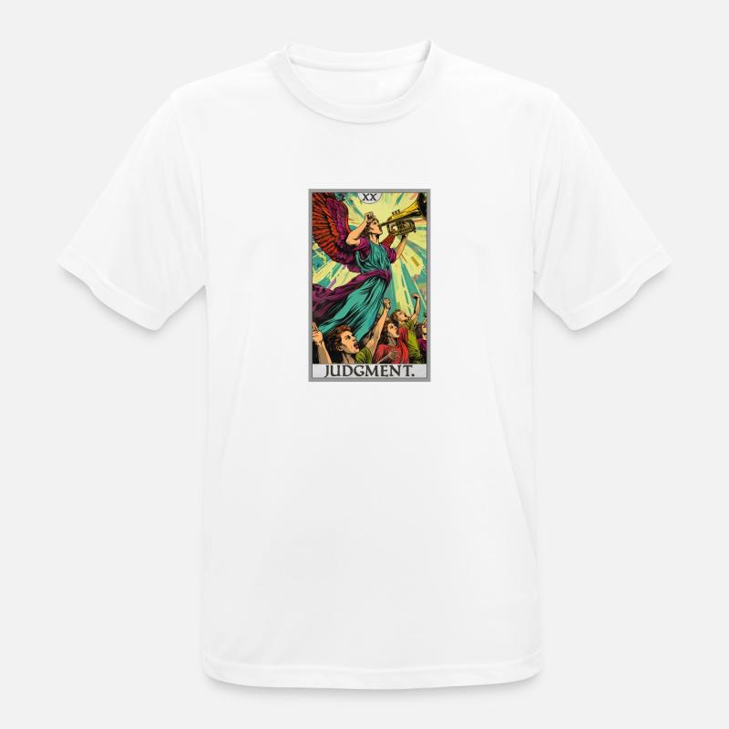 Tarotkarten Tarotkarte 20 Judgment Gericht - Männer T-Shirt atmungsaktiv - Weiß