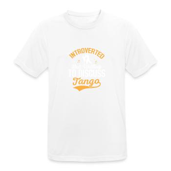 Introverted But Willing To Discuss Tango Latin Mus - Men's Breathable T-Shirt - white - Front - AI Model Male 185 dark (185cm)