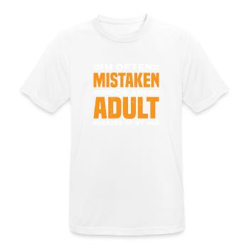 I'm Often Mistaken For An Adult Because Of My Age3 - Männer T-Shirt atmungsaktiv - Weiß - Vorne - AI Model Male 185 dark (185cm)
