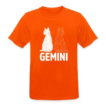 Gemini - Men's Breathable T-Shirt - neon orange - Front - AI Model Male 185 dark (185cm)