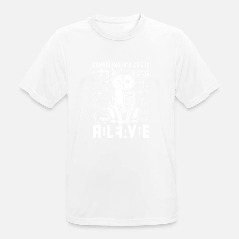 Schrödinger's Cat Dead and Alive - Men's Breathable T-Shirt - white