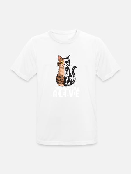 Schrödinger's Cat Dead and Alive - Men's Breathable T-Shirt - white