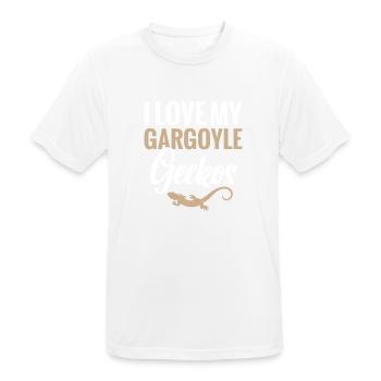 I love my gargoyle geckos - Men's Breathable T-Shirt - white - Front - AI Model Male 185 dark (185cm)