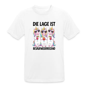 The situation is drunkenness - Men's Breathable T-Shirt - white - Front - AI Model Male 185 dark (185cm)