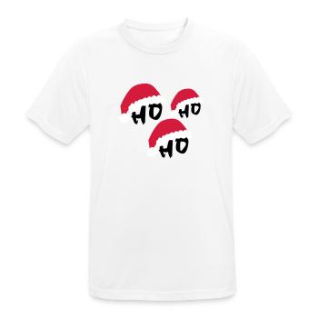 Weihnachtsgeschenk HO HO HO - Männer T-Shirt atmungsaktiv - Weiß - Vorne - AI Model Male 185 dark (185cm)