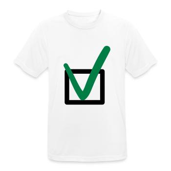 Häkchen Zeichen Symbole - Männer T-Shirt atmungsaktiv - Weiß - Vorne - AI Model Male 185 dark (185cm)