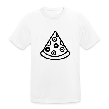part de pizza - T-shirt respirant Homme - blanc - Devant - AI Model Male 185 dark (185cm)