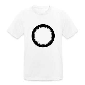 Logo / / anniversaire emblème / / équipe / / Club - T-shirt respirant Homme - blanc - Devant - AI Model Male 185 dark (185cm)