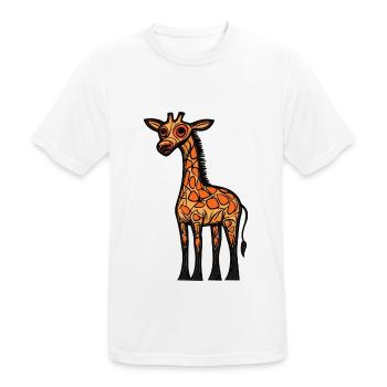 Giraffe Halloween Tier - Männer T-Shirt atmungsaktiv - Weiß - Vorne - AI Model Male 185 dark (185cm)