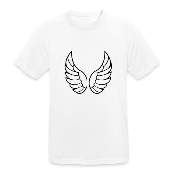 Angel Wings - Men's Breathable T-Shirt - white - Front - AI Model Male 185 dark (185cm)