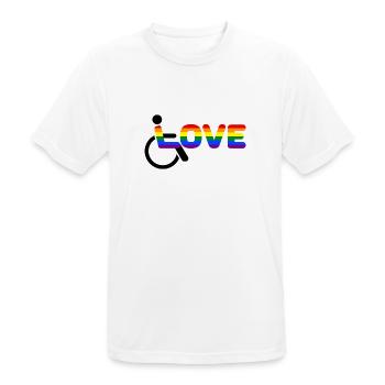 Rollstuhl Love Behindert - Männer T-Shirt atmungsaktiv - Weiß - Vorne - AI Model Male 185 dark (185cm)