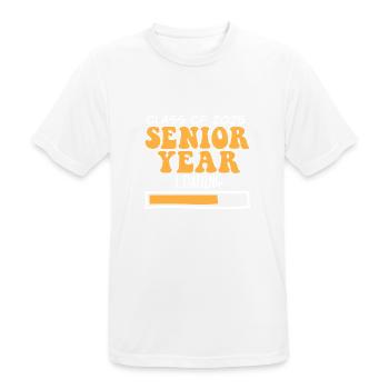 Class Of 2025 Senior Year Loading Future High - Männer T-Shirt atmungsaktiv - Weiß - Vorne - AI Model Male 185 dark (185cm)