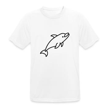 Delfin - Männer T-Shirt atmungsaktiv - Weiß - Vorne - AI Model Male 185 dark (185cm)