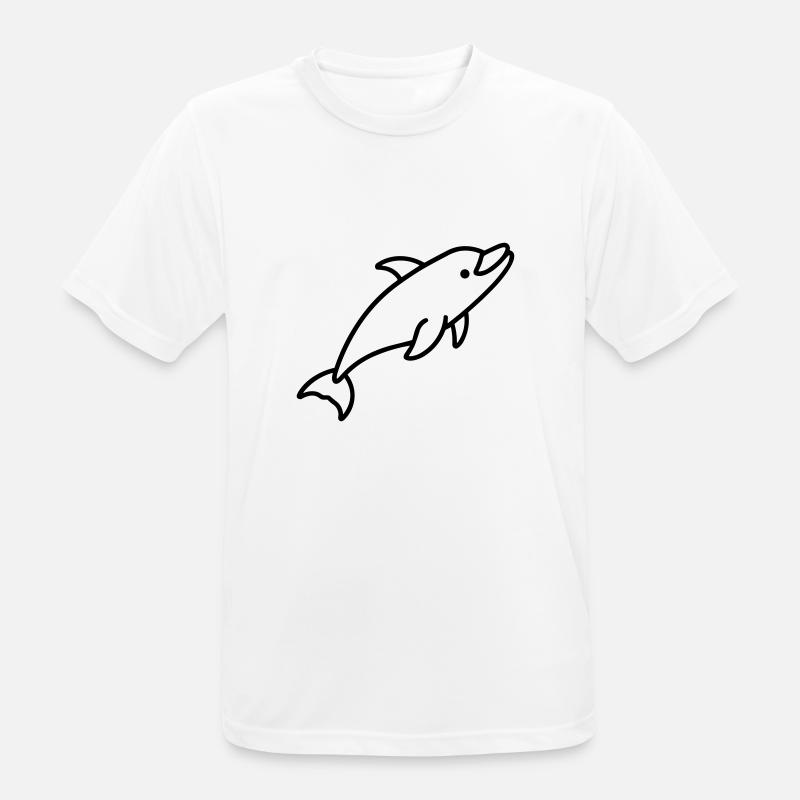 dolphin - Men's Breathable T-Shirt - white