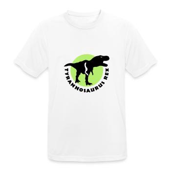 tyrannosaurus_rex_e_3c - Männer T-Shirt atmungsaktiv - Weiß - Vorne - AI Model Male 185 dark (185cm)