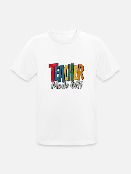 Lustiger Lehrer Mode Off im Ruhestand - Männer T-Shirt atmungsaktiv - Weiß