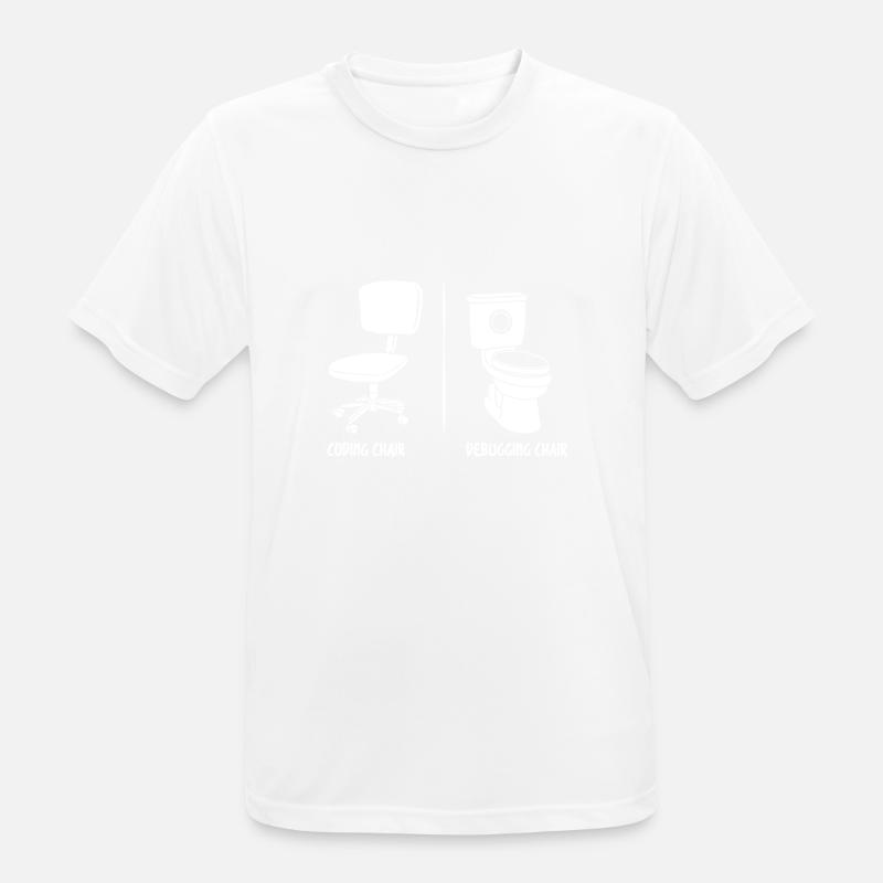 Debugging Chair Funny Programmer Gift - Men's Breathable T-Shirt - white