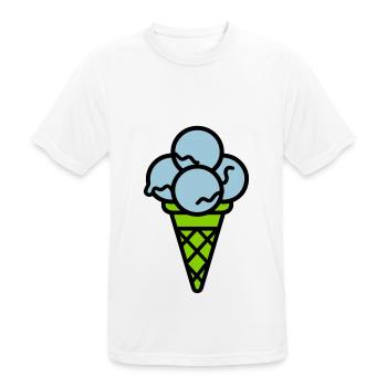 Eicreme Eis Lecker - Männer T-Shirt atmungsaktiv - Weiß - Vorne - AI Model Male 185 dark (185cm)