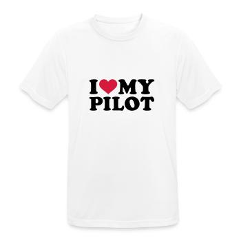 Pilot - Männer T-Shirt atmungsaktiv - Weiß - Vorne - AI Model Male 185 dark (185cm)