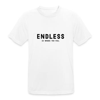 ENDLOS Geh dorthin, wo du dich fühlst - Männer T-Shirt atmungsaktiv - Weiß - Vorne - AI Model Male 185 dark (185cm)